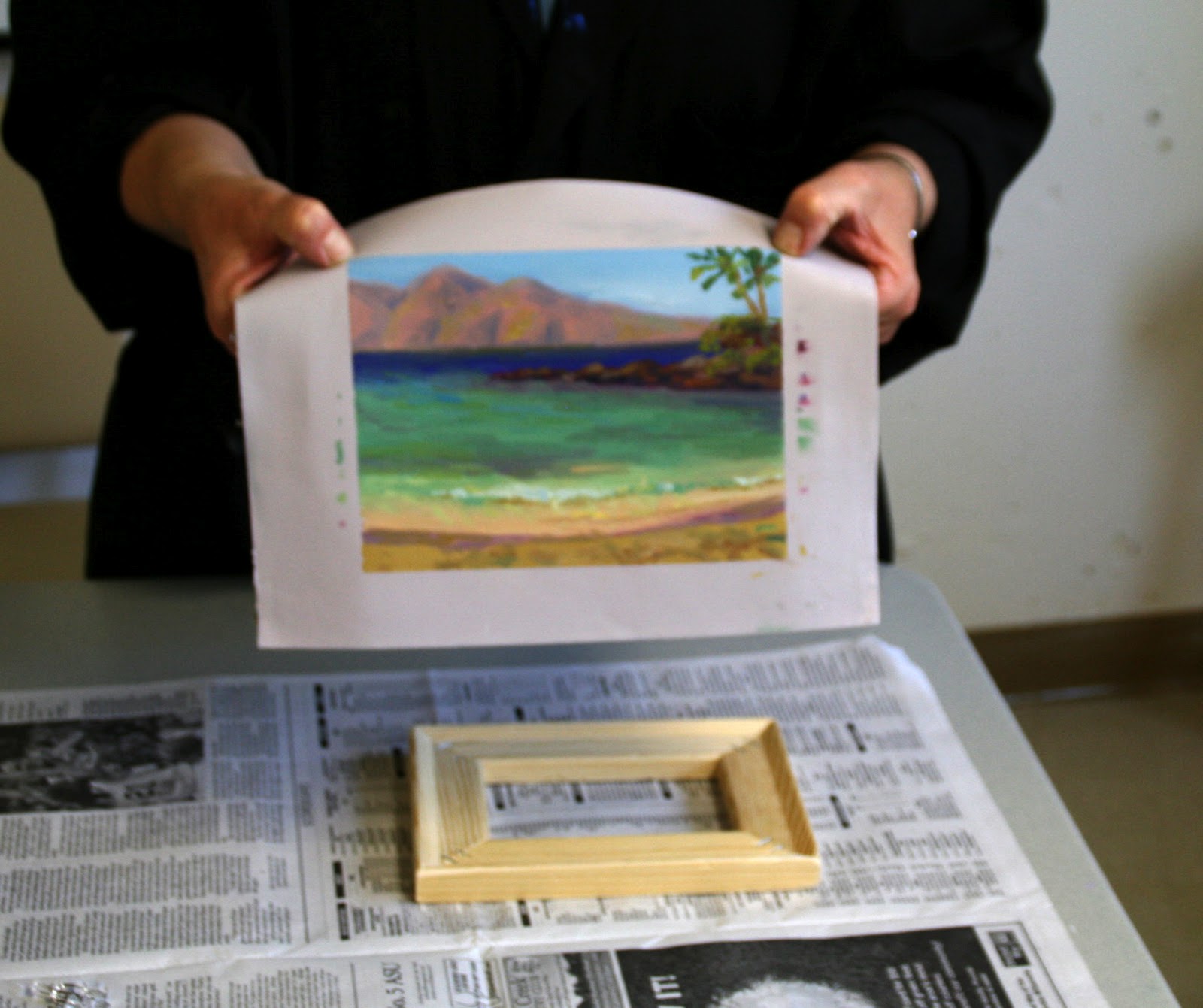 Paintoutings With Karen E. Lewis HOW TO STRETCH A PAINTED CANVAS