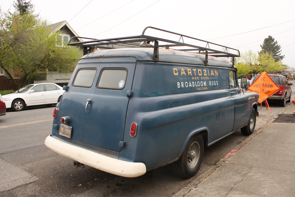 Old Parked Cars 1958 Chevrolet Suburban Panel Truck