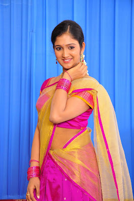 Actress Chiry in Half Saree Photos