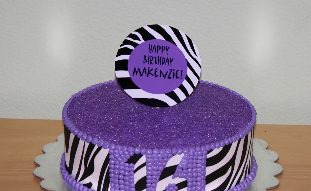 Party Cakes: Zebra Cake with Purple Details
