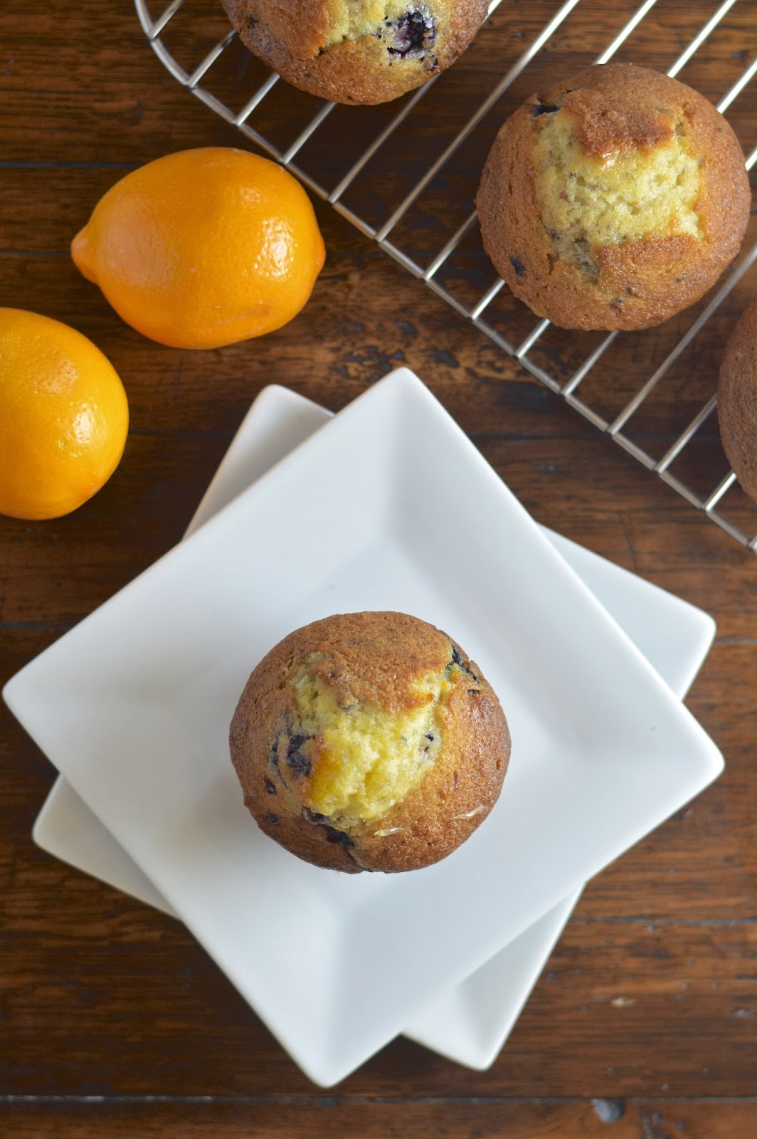 Sugar Dipped Meyer Lemon Muffins with Blackberries Virtually Homemade