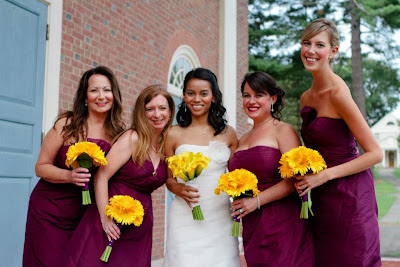 Michelle Judd Rittler and Bridesmaids - Seymour St. John Chapel - Choate Rosemary Hall - Wallingford, CT | Photo Courtesy Brian Samuels Photography