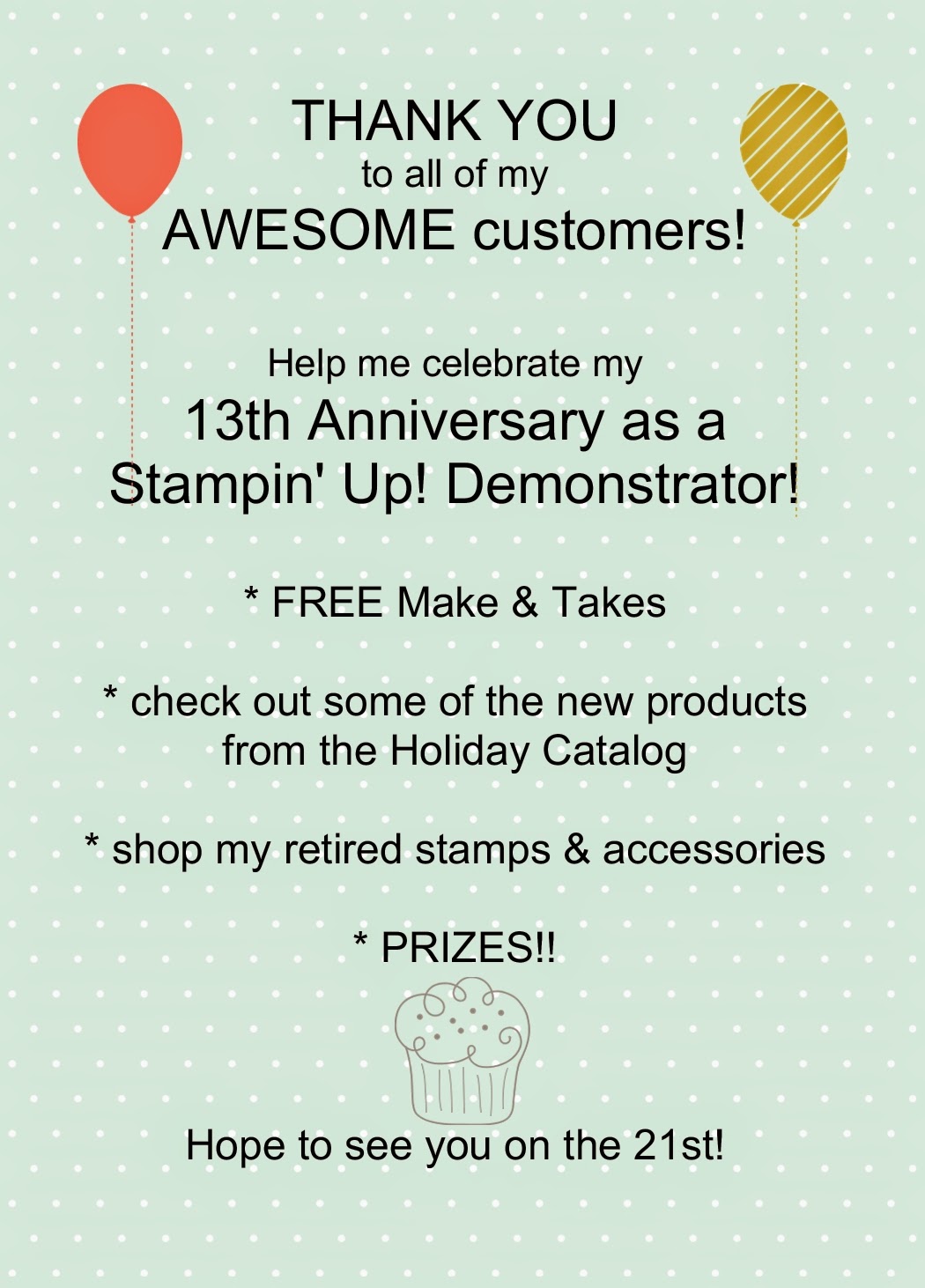 Dena Lenneman, Stampin' Up! Demonstrator Customer Appreciation Open House