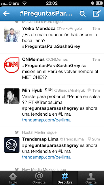 #PreguntasParaSashaGrey se covirtio en TT