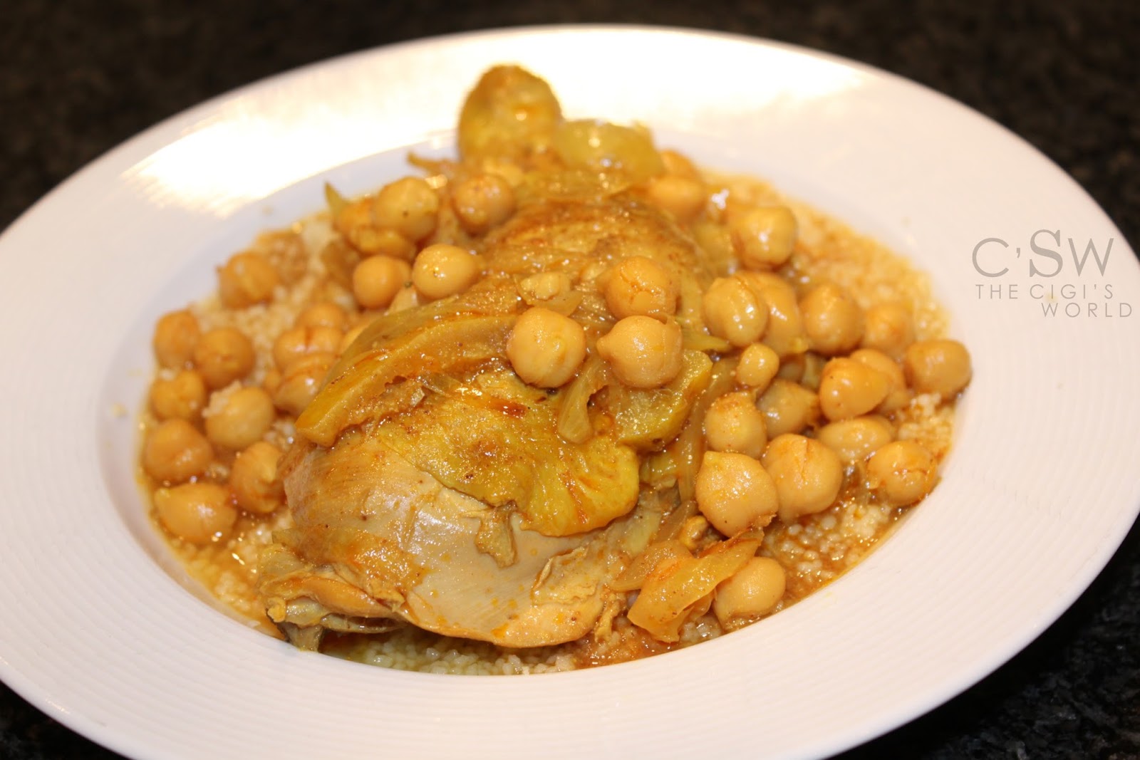 Cigi's World Tajine de poulet aux pois chiches