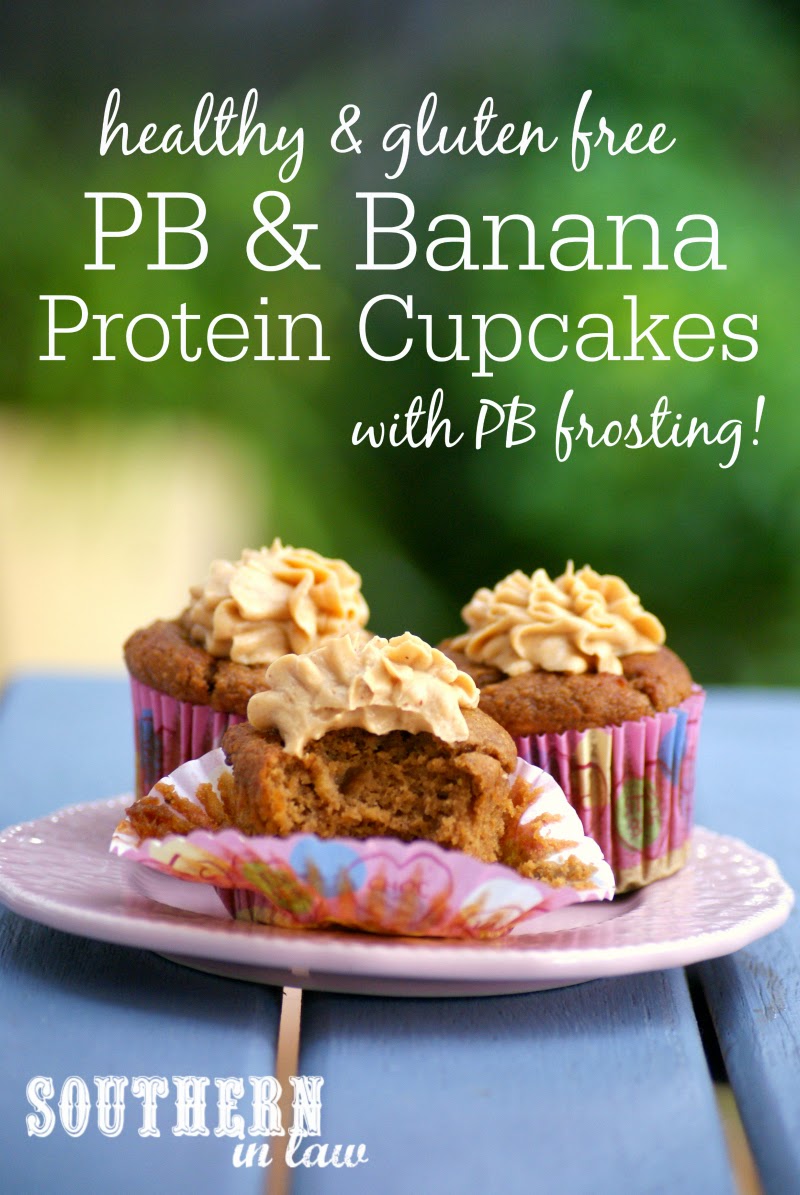 Southern In Law Recipe Peanut Butter and Banana Protein Cupcakes
