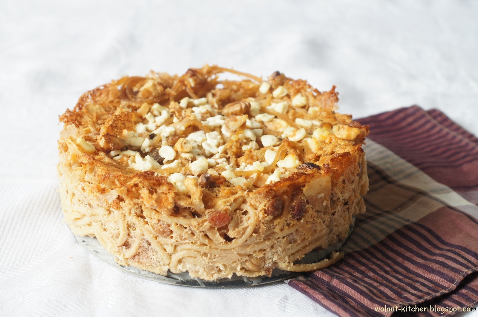 Słodki kugiel ze spaghetti wspólne gotowanie/Sweet spaghetti kugel Walnut Kitchen