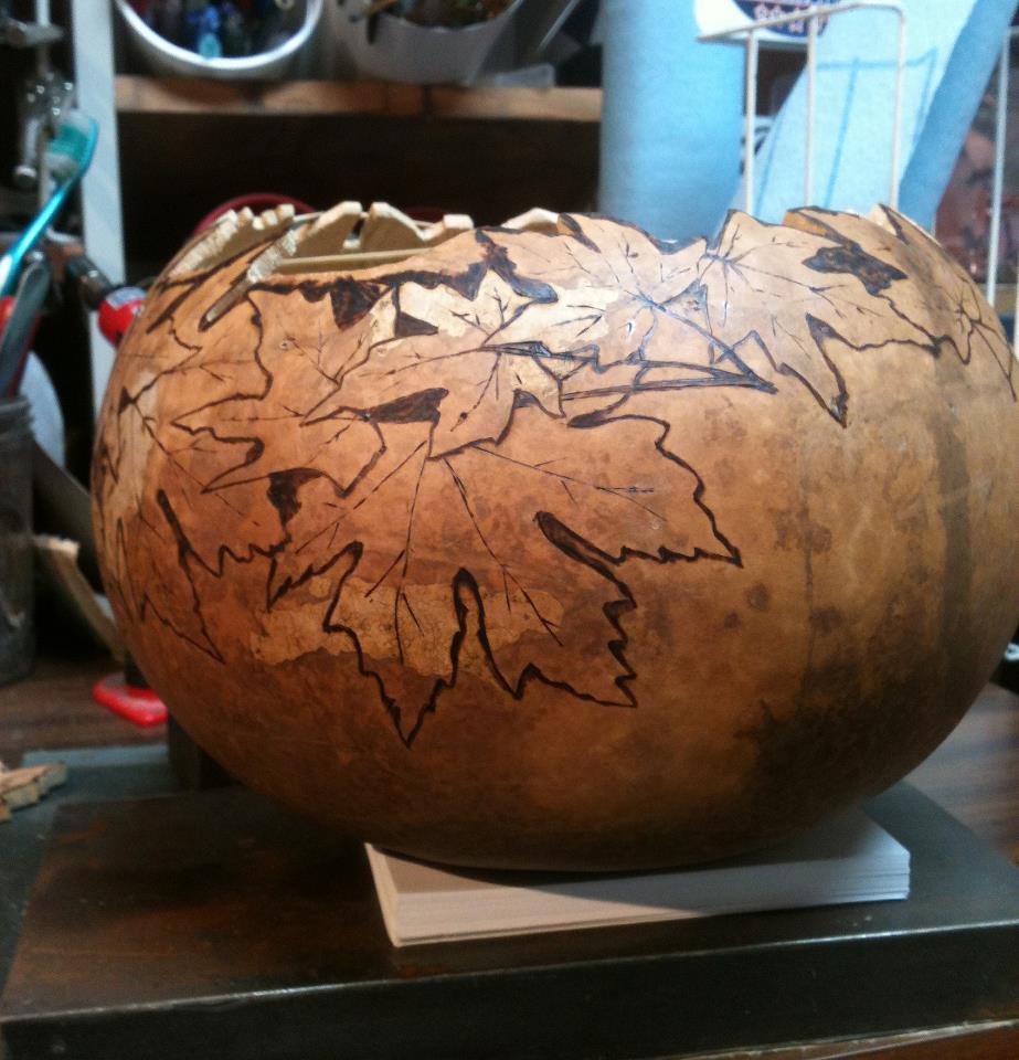 AngelsGourden Autumn Leaf Gourd Bowl Tutorial