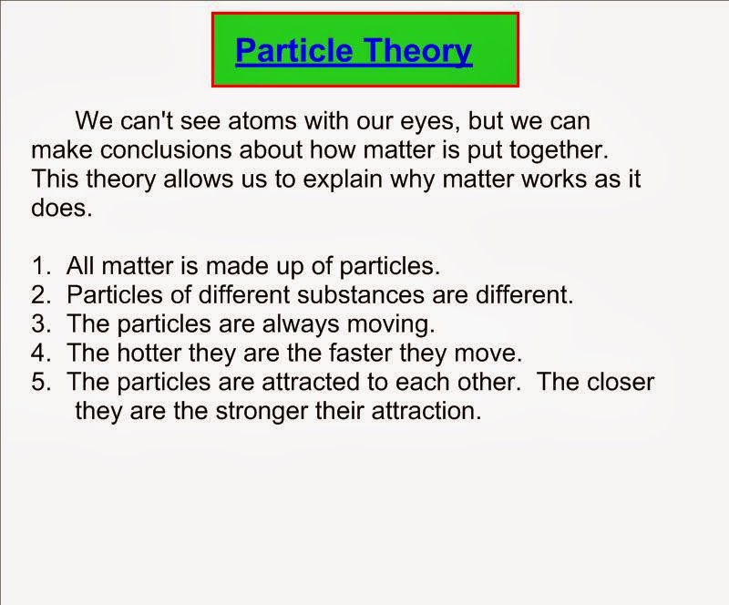 Grade 9 Enriched Science: Particle Theory