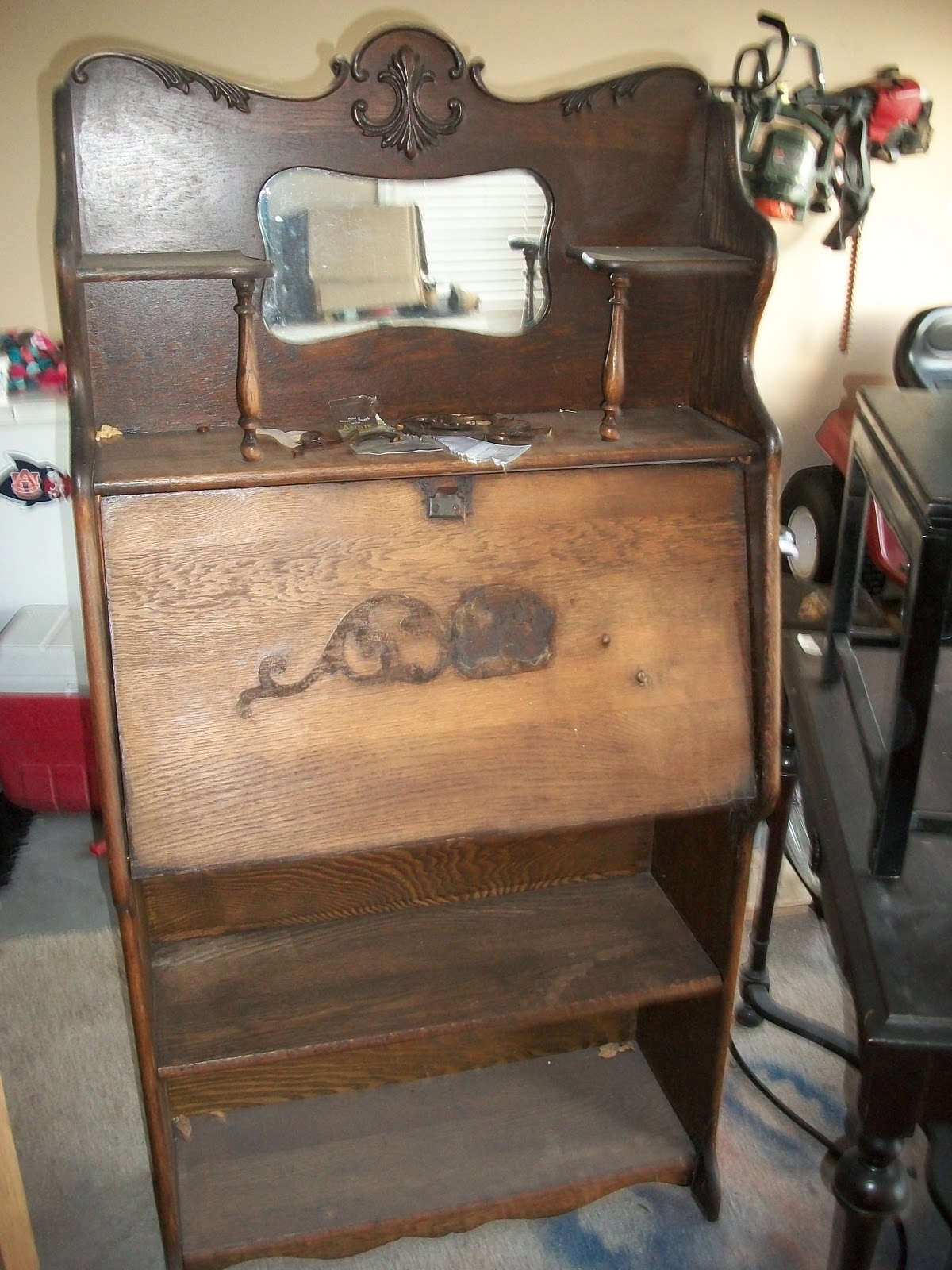 Antique Larkin Desk Makeover Free vintage style