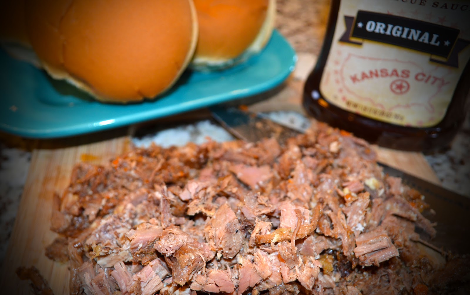 the sassy stove BBQ chopped beef sandwiches