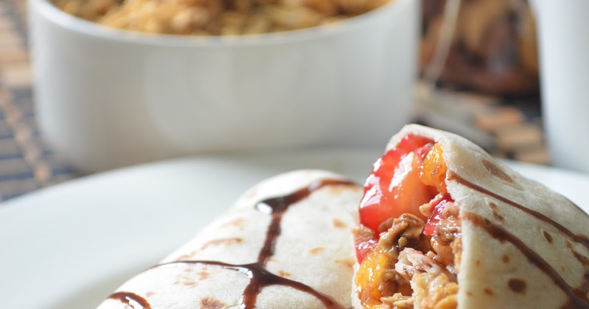 Dishing With Divya Sweet Mixed Fruits and Granola Breakfast Wraps