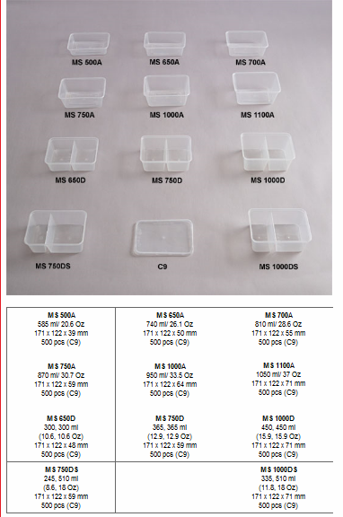 RECT 2 COMPARTMENT CONTAINER RECTANGLE MICROWAVEABLE CONTAINER