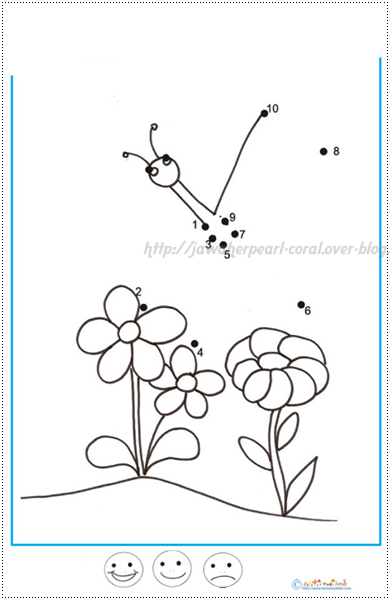 لبيب و لبيبة توصيلات للأرقام بصور مسلية تلوين و توصيل