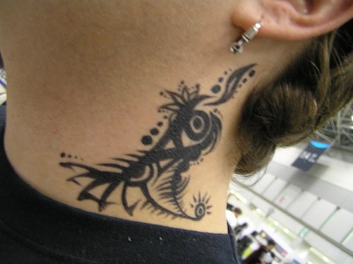 neck tattoos for girls. Neck Tattoos For Girls It used