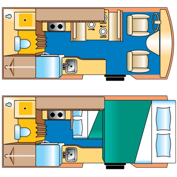 East Van Dwellers Van Conversion Floor Plan 2