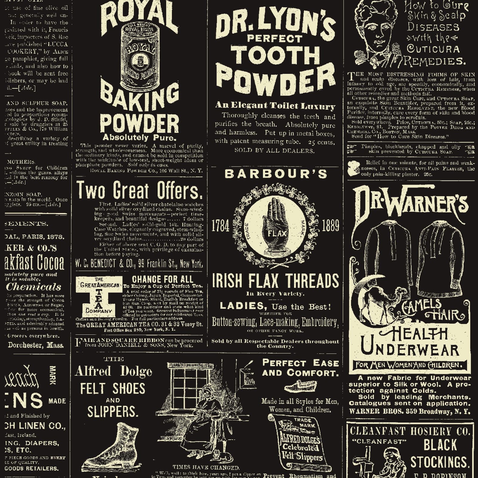 **FREE ViNTaGE DiGiTaL STaMPS** Free Digital Scrapbook Paper Vintage Ads