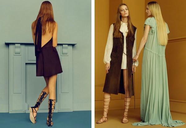 Zara woman primavera verano 2015 moda tendencia vestidos y sandalias romanas Zara woman primavera verano 2015 moda tendencia vestidos sandalias romanas