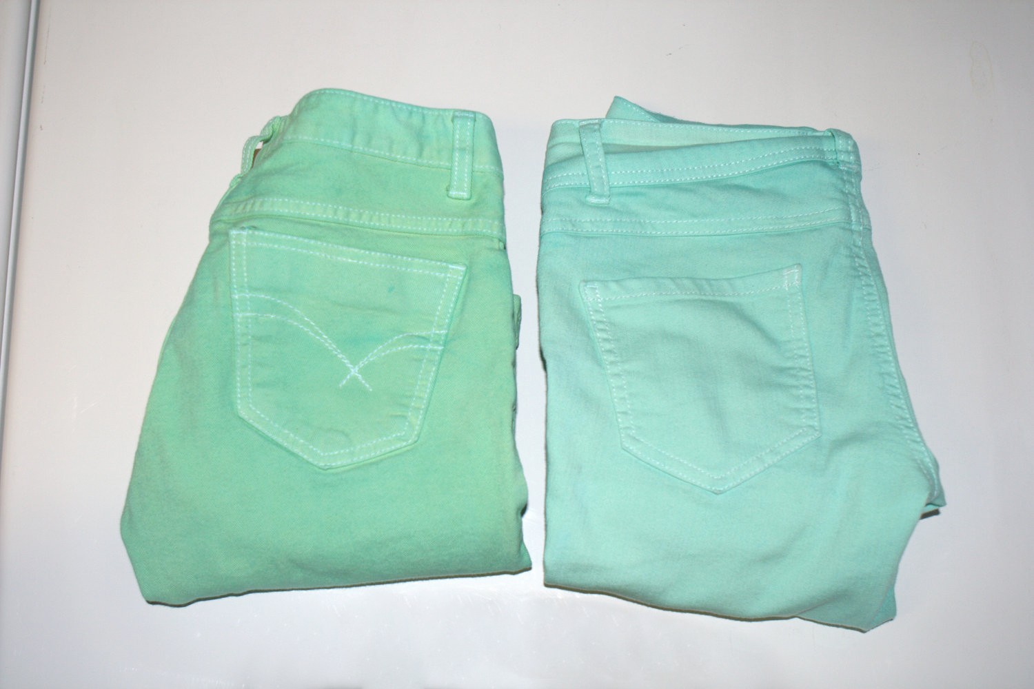 DIY perfect mint color jeans Life is Beautiful
