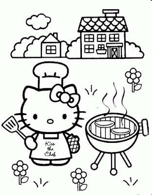 Hello Kitty Coloring Pages