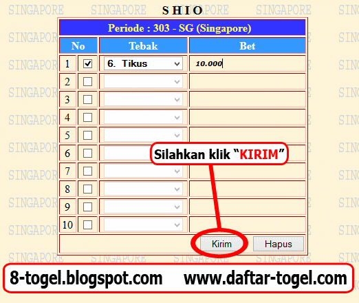 Cara Pasang Shio Di Panduan Cara Daftar 8togel