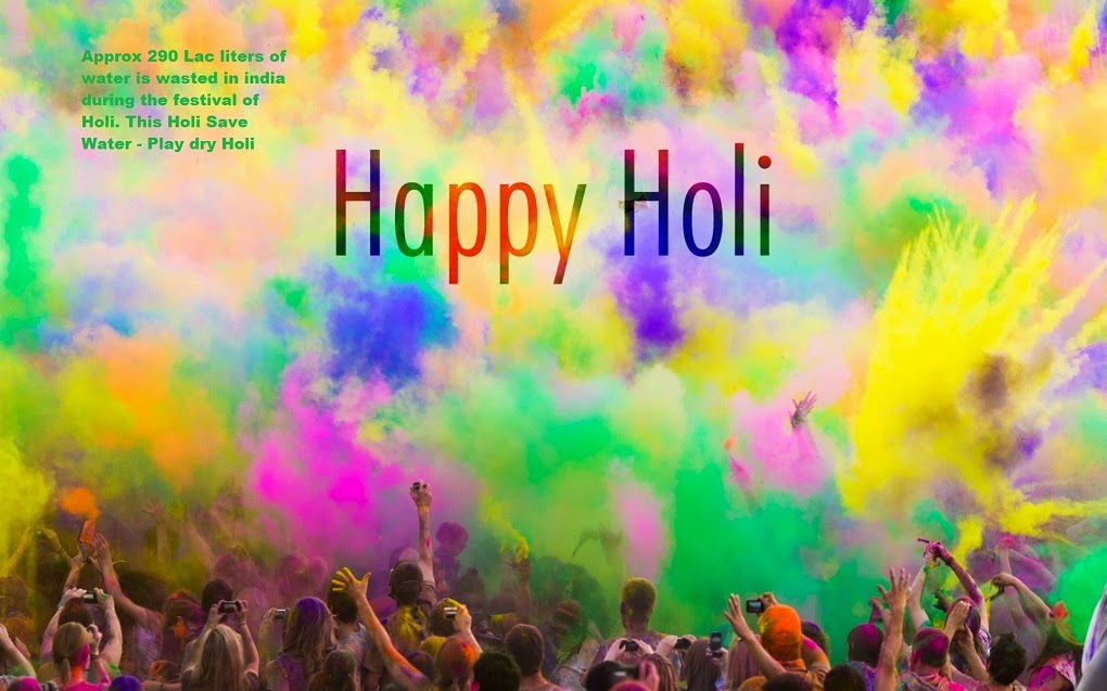 Happy Holi Short 140 words English Wishes, FB Status Happy Holi