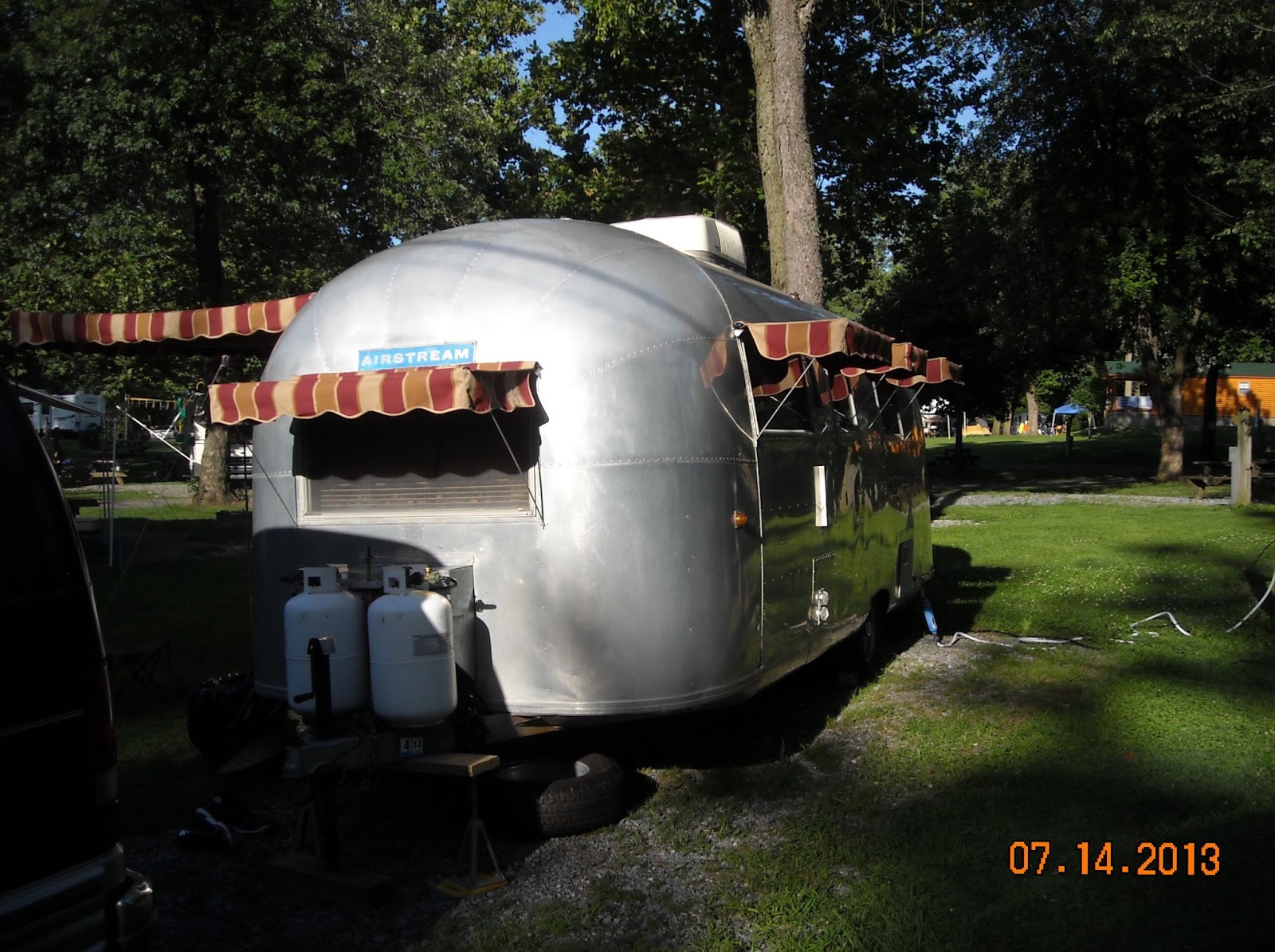 Vintage Awnings Five Matching Window Awnings on An Airstream