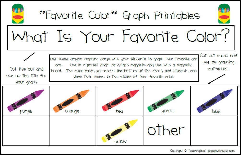 I like to make printable headings and category signs for my graphs, and