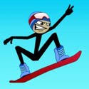 Stickman Snowboarder Free Icon Logo