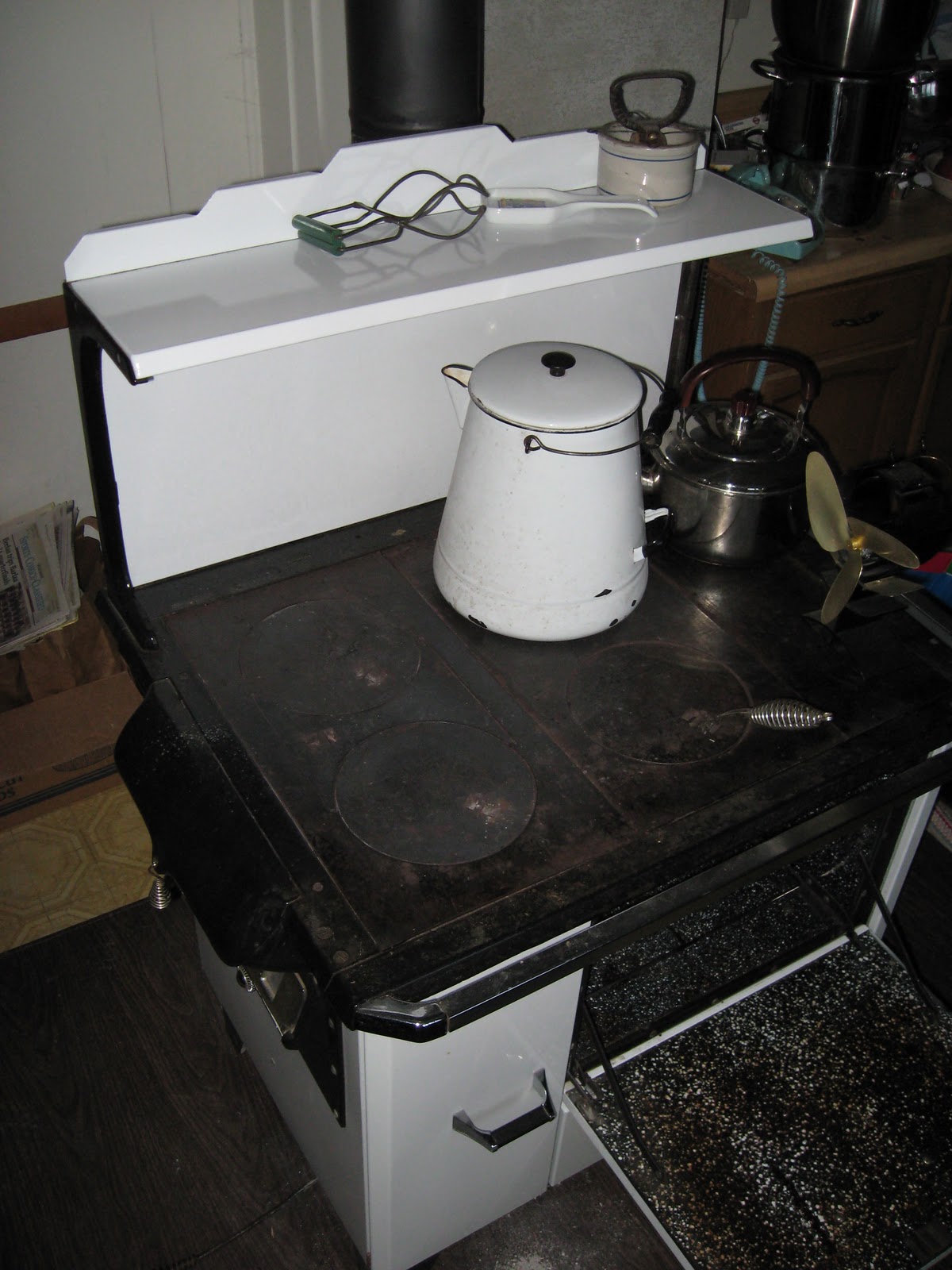 Wood Cookstove Cooking Waiting Patiently for a Kitchen