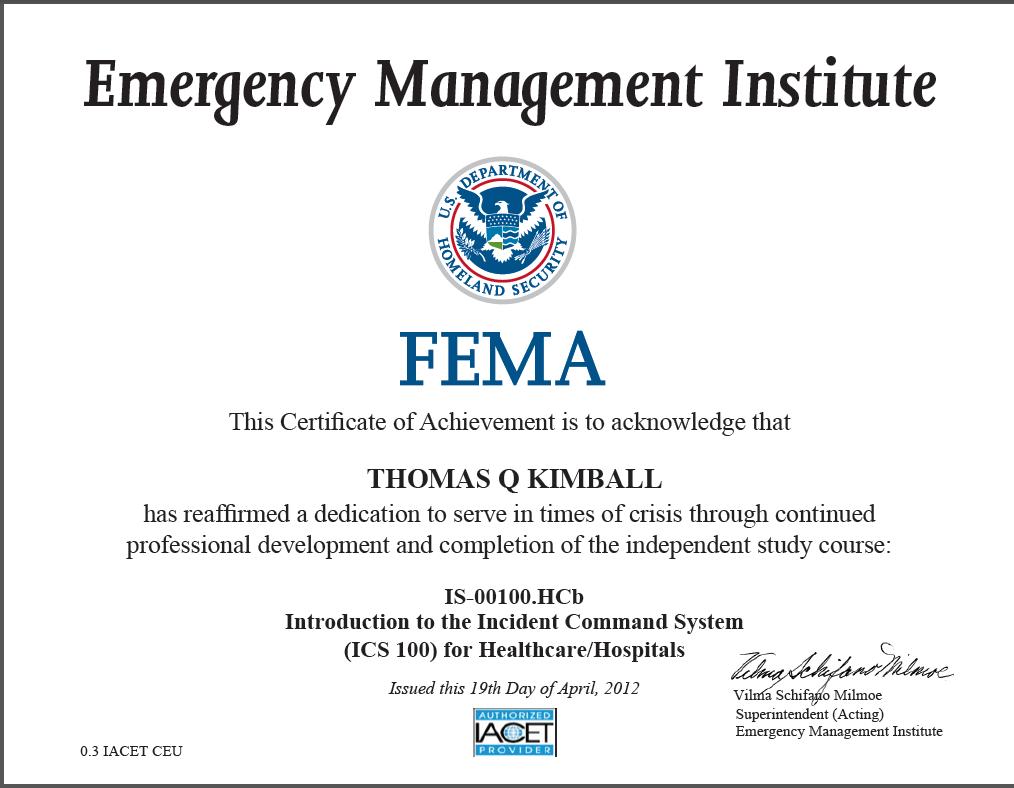 Fema Course 800 D Answers