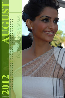 Sonam Kapoor Desktop Calendar 2012