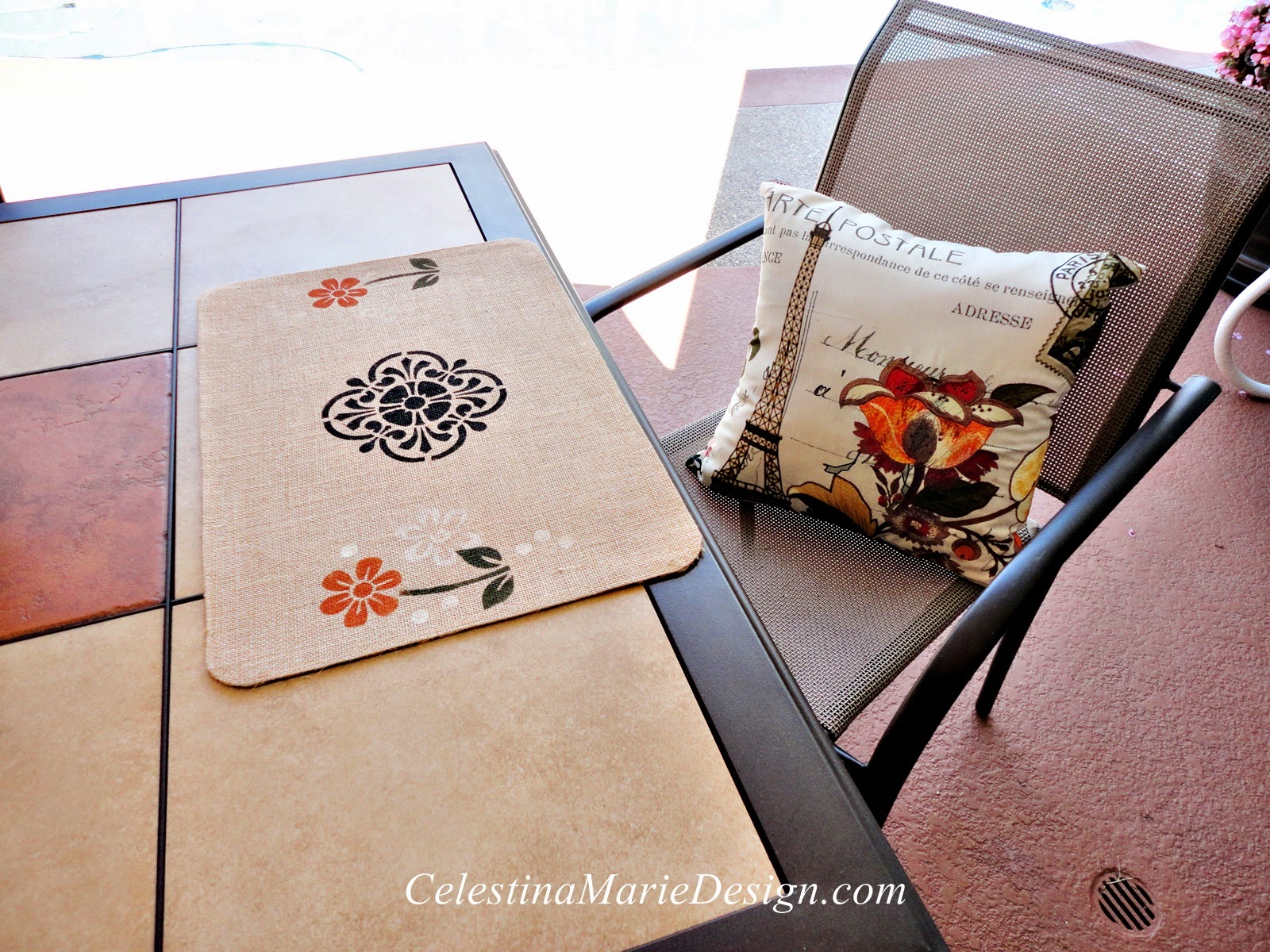 Reversible Outdoor Placemats Rose Garden Market