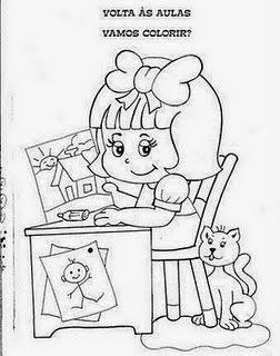 Atividades Desenhos Volta As Aulas Para Colorir