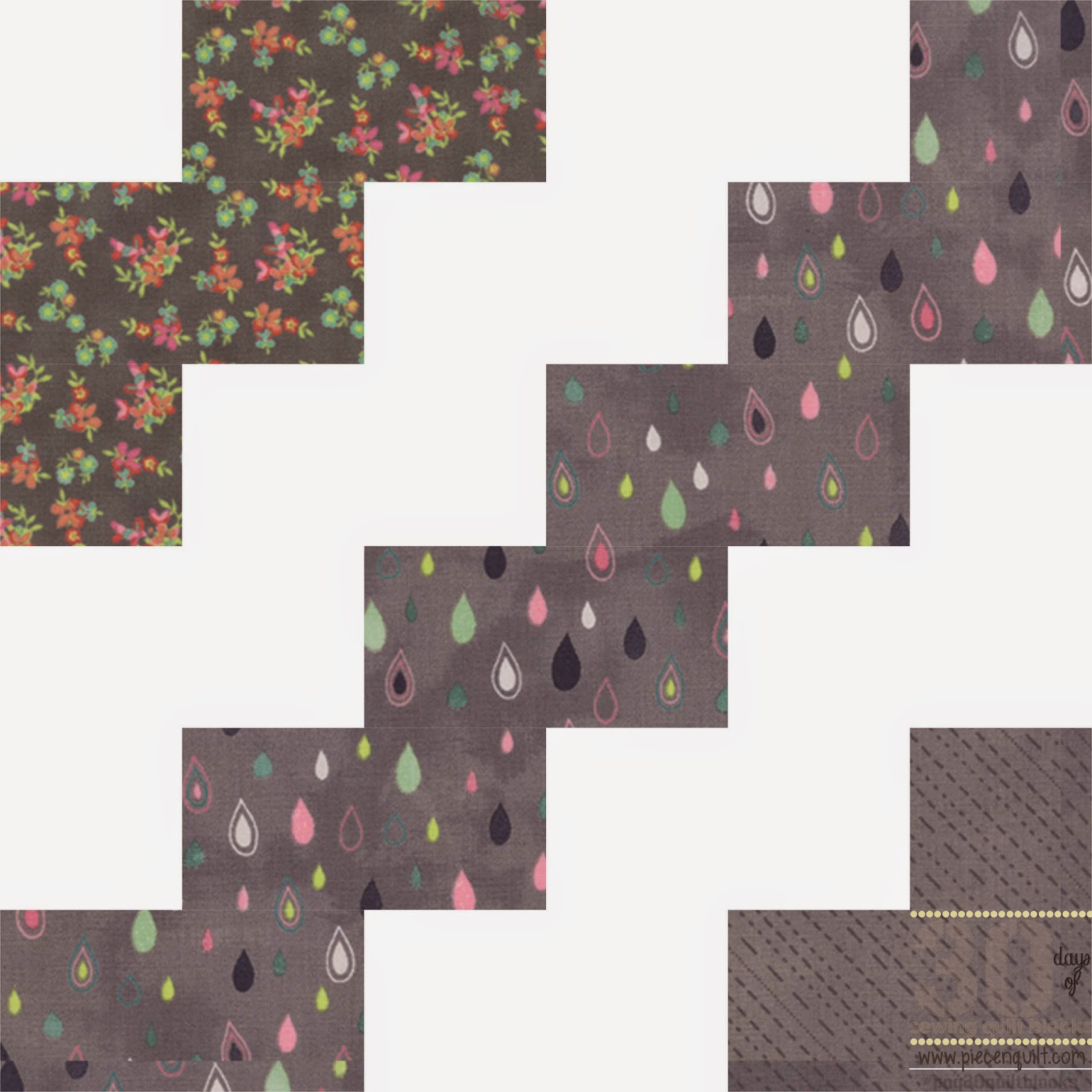 Piece N Quilt How to Streak of Lightning Quilt Block 30 Days of