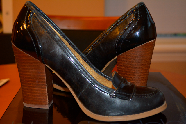seychelles wood heel oxford shoes