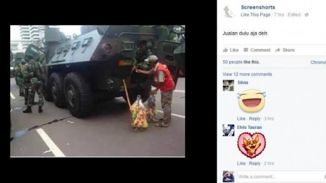 Heboh !!! Hanya Di Indonesia Seorang Ibu Bisa Selfie Di Depan Mata Teroris Yang Bersenjata