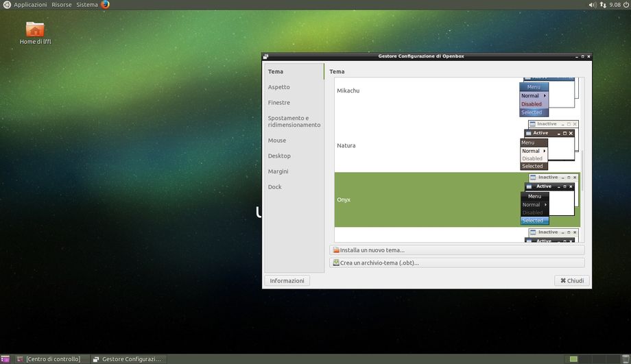 Utilizzare OpenBox in Mate