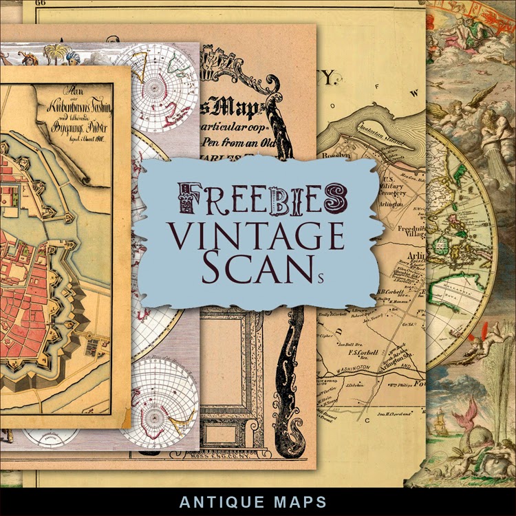 New Freebies Kit of Antique MapsFar Far Hill Free database of
