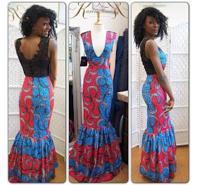 chitenge dresses with lace