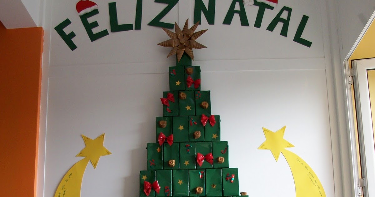 decoracao arvore de natal reciclavel:Árvore de natal feita com caixa de leite decoracao arvore de natal reciclavel:Árvore de natal feita com caixa de leite