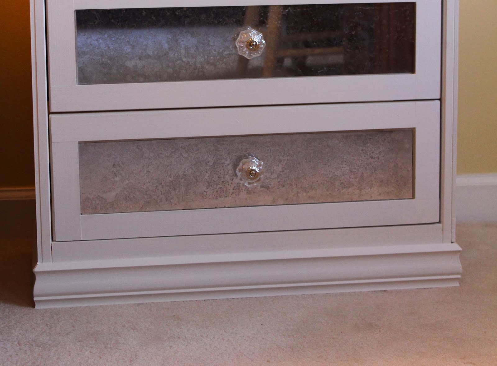 DIY Mirrored Nightstand IKEA Rast Hack