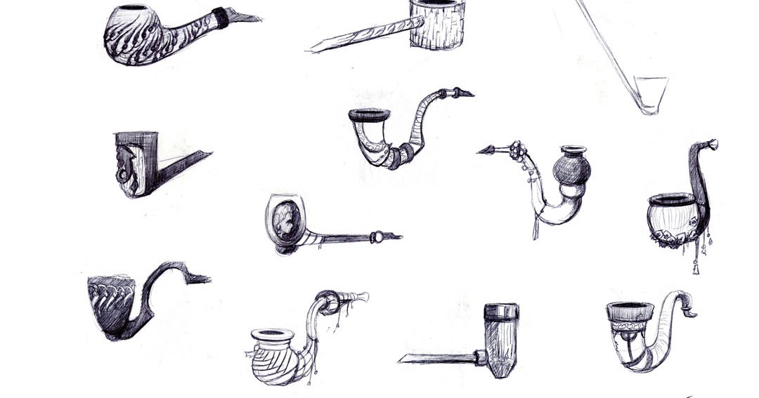 Twittykat Pipe Props pen and ink
