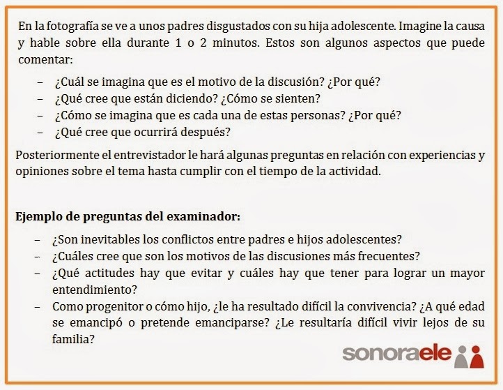 DELE B2 - PRUEBA 4 - TAREA 2 - OPCIÓN A (Fotografía)