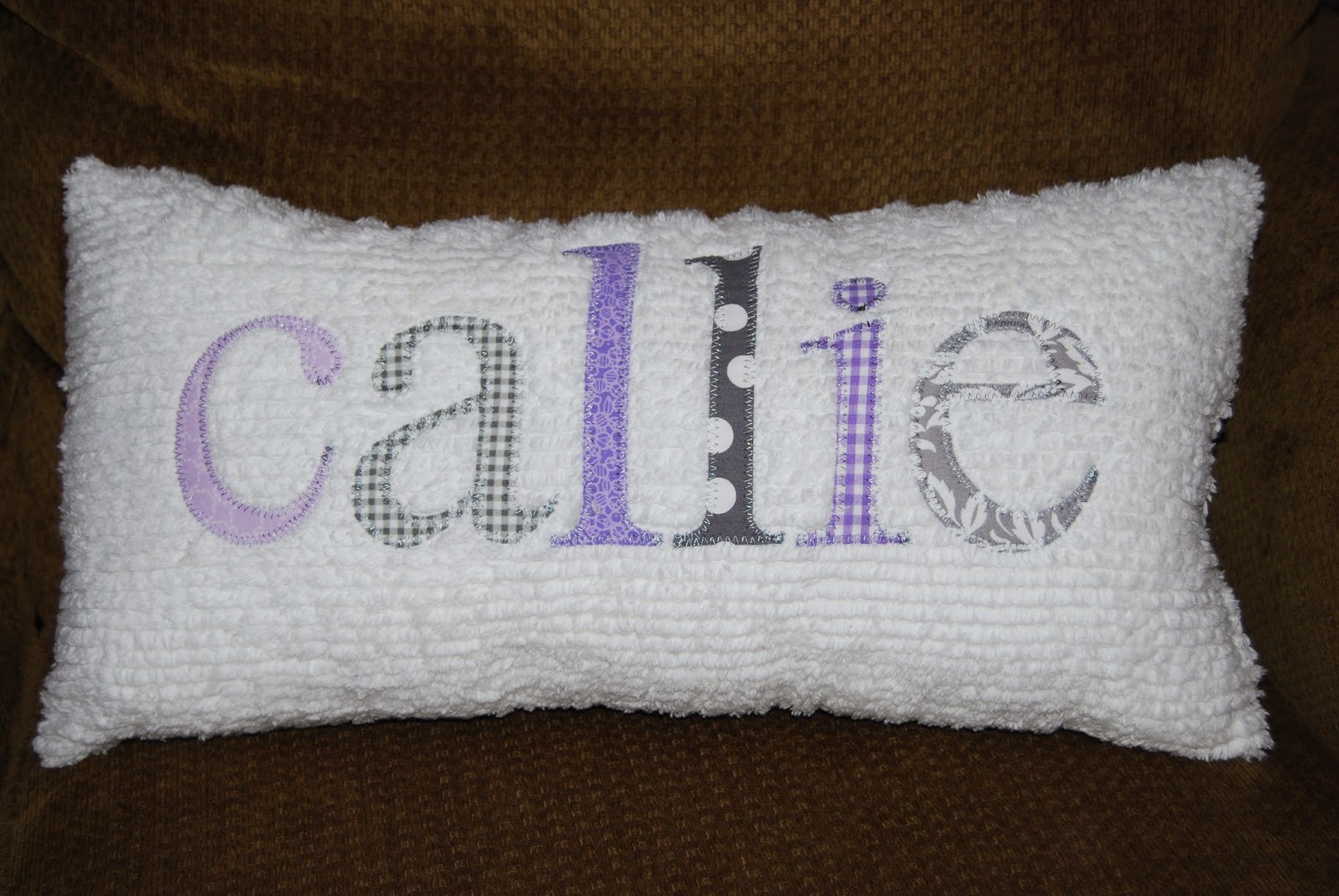 the chocolate zebra Name Pillows