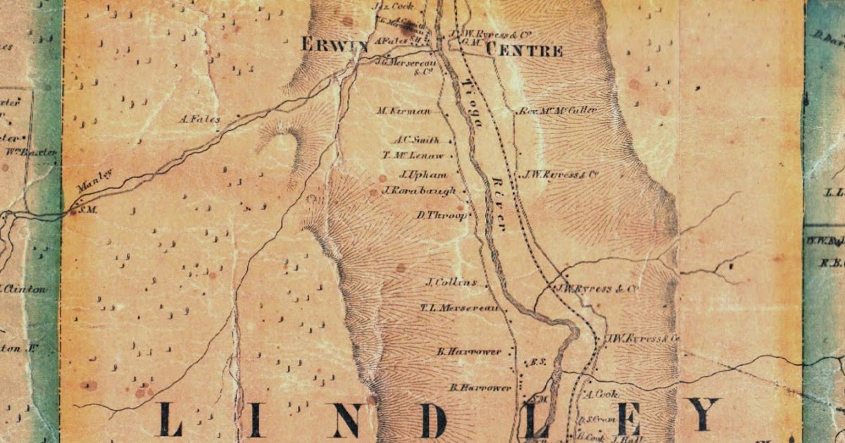 1857 Map of Lindley,N.Y.