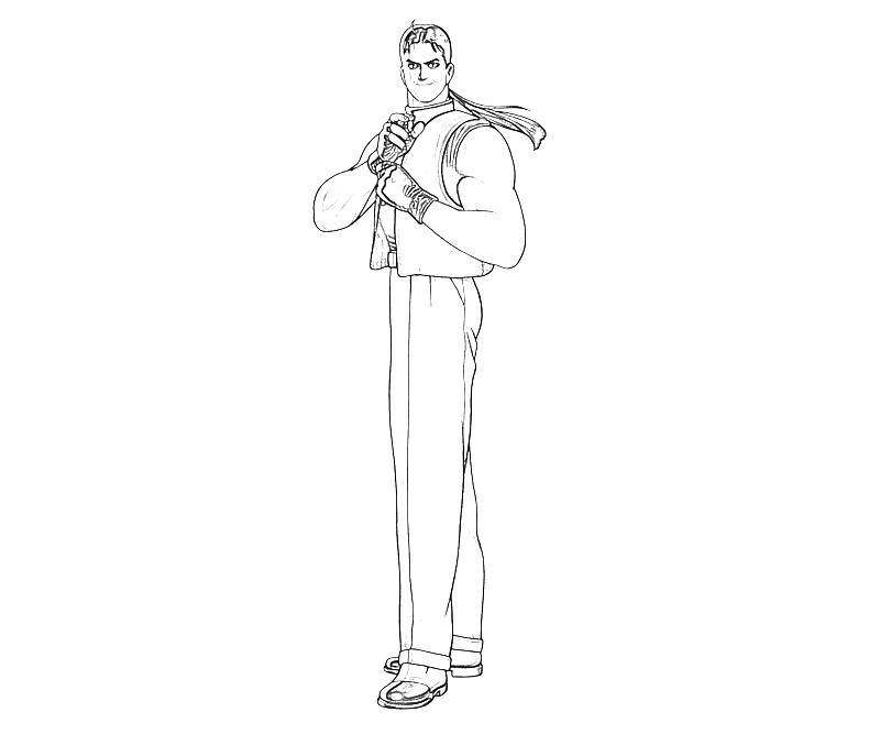 Printable King of Fighters Robert Garcia Fighting Coloring Pages printable-king-of-fighters-robert-garcia-fighting-coloring-pages