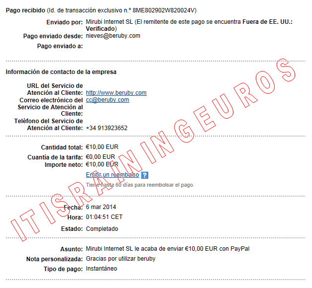 13º Pago Beruby 10 euros 13%C2%BA+Beruby+2014-03-06