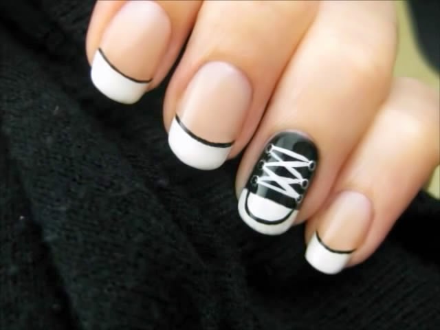 Shoe Nails Art Converse Shoe Nail Art