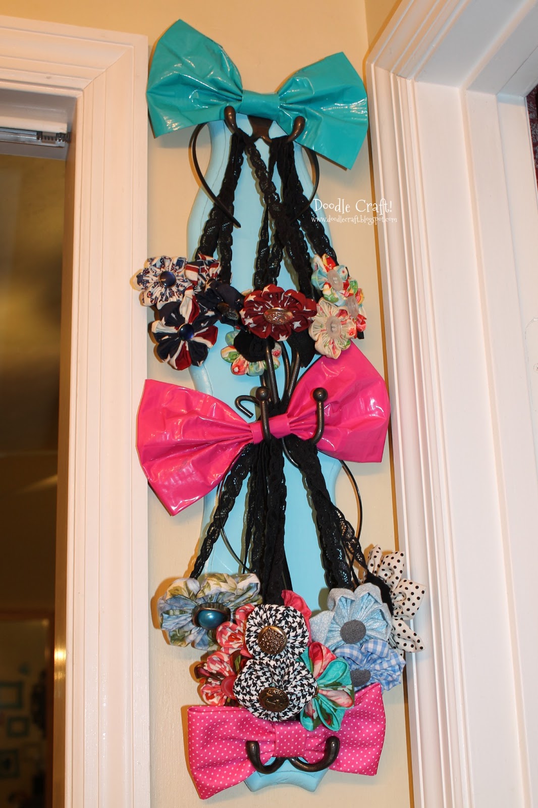 Doodlecraft Headband Holder from Scrap Wood!